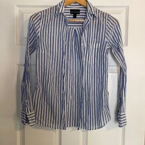 Jcrew blue/white button down shirt